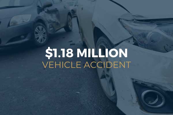 Vehicle Accident Injury Settlement $1.18 Million